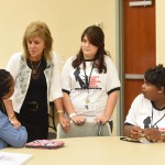 Anne Beiler with girls